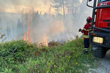 Incêndio ativo em Telões