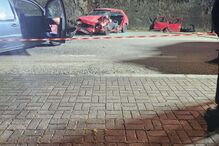 Colisão entre dois carro em Santa Maria da Feira