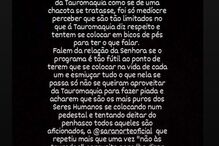 Texto partilhado por Luciana Abreu