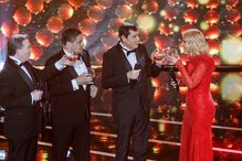 Na gala dos 30 anos da TVI, com José Eduardo Moniz, Mário Ferreira e Nuno Santos