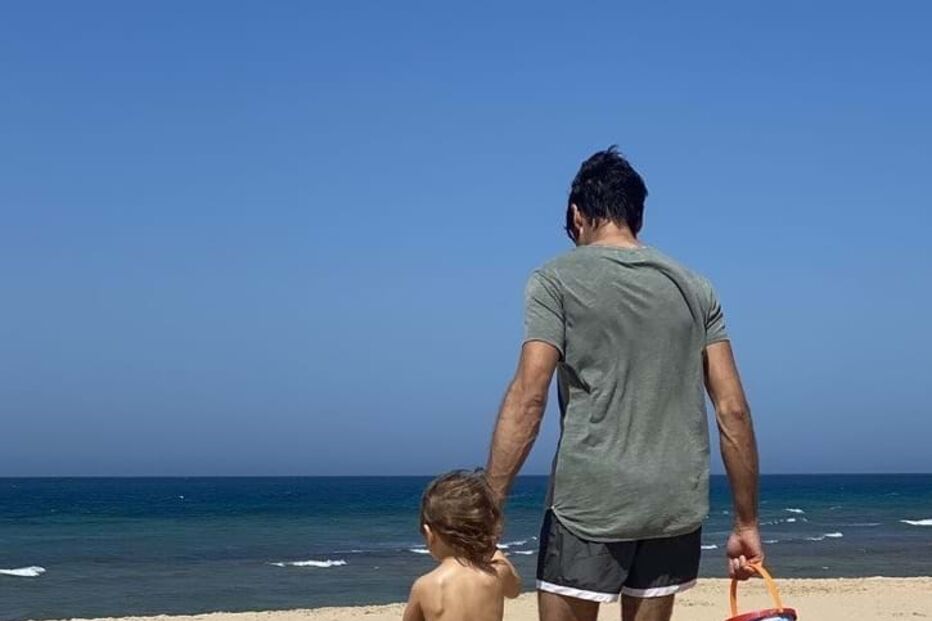 O toureiro com o filho, Cayetano