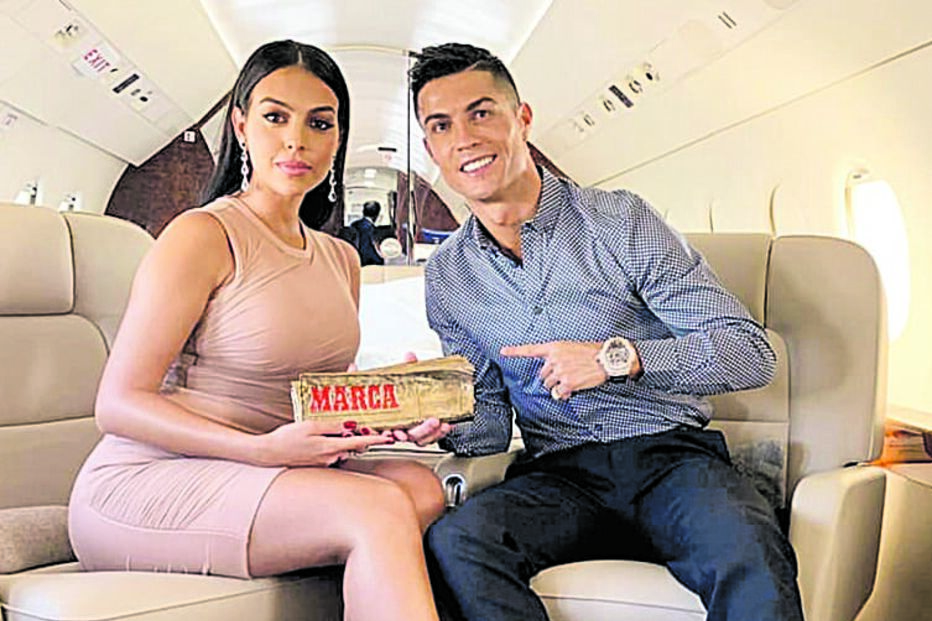 Georgina, Ronaldo, avião