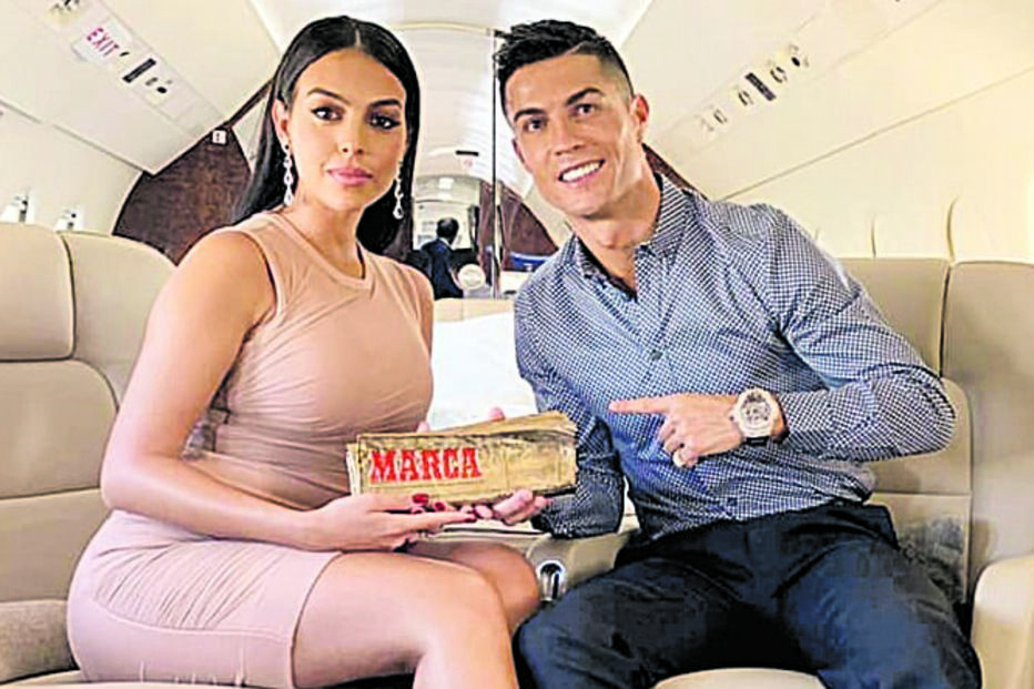 Georgina, Ronaldo, avião