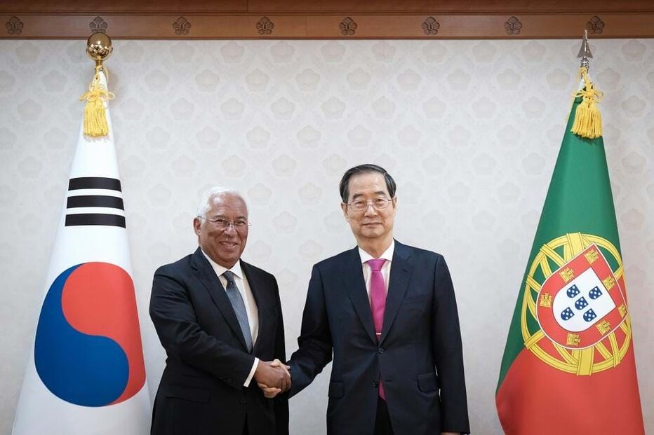 Encontro do primeiro-ministro de Portugal, António Costa com o primeiro-ministro da Coreia do Sul, Han Cuck-soo 