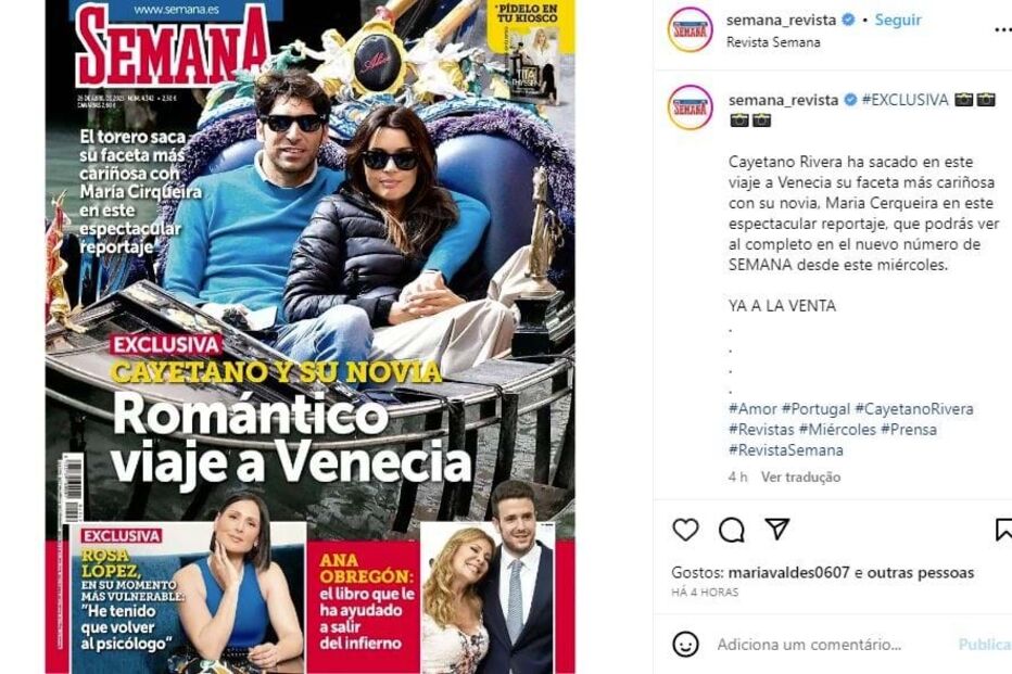 Maria Cerqueira Gomes e Cayetano Rivera