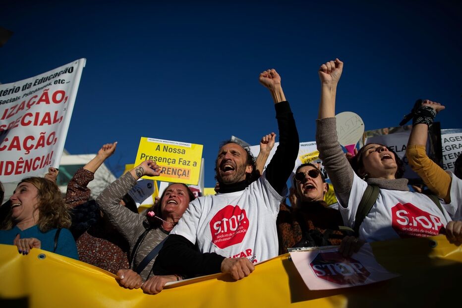 STOP, protestos, professores