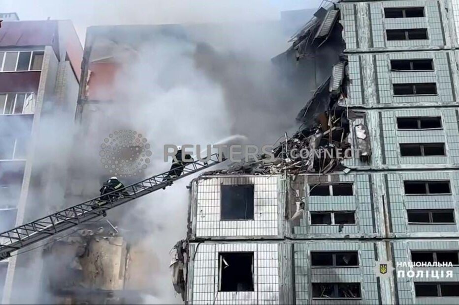 Bombardeamentos russos na Ucrânia.