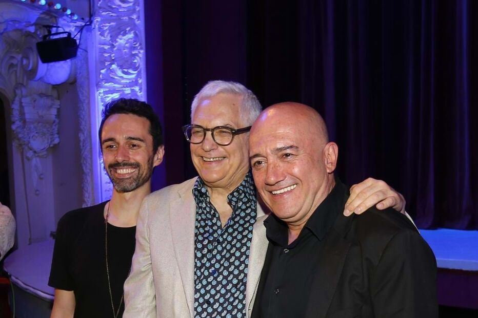 Filipe La Féria com Miguel e José Raposo