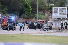 Táxi desgovernado colide com seis viaturas em Coimbra 