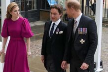 Harry com a princesa Beatrice e o marido, Edoardo Mapelli Mozzi