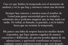 Comunicado no Instagram