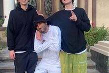 Sean e Jayden com o pai, Kevin