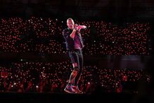Banda britânica Coldplay em concerto no Estádio Cidade de Coimbra 