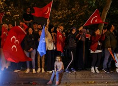Apoiantes de Erdogan em Istambul 