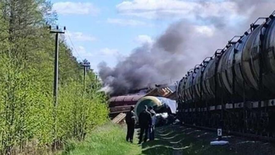Explosão faz descarrilar comboio de mercadorias em Bryansk na Rússia