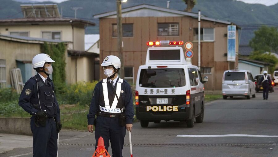 Cena do crime em Nagano, Japão