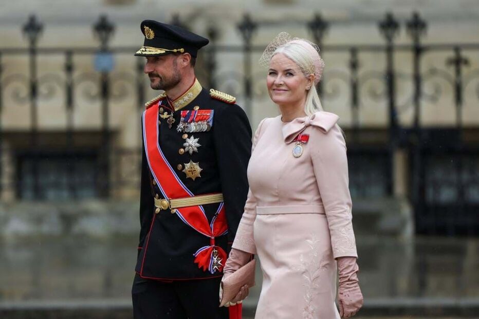 Príncipe Haakon da Noruega e a princesa Mette Marit