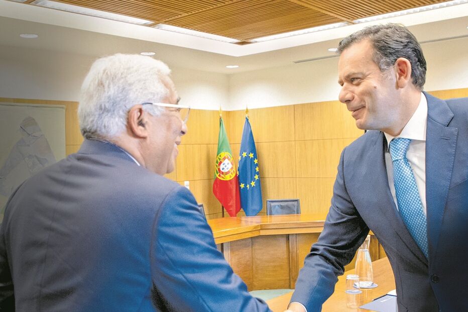 António Costa, PS,  e Luís Montenegro, PSD