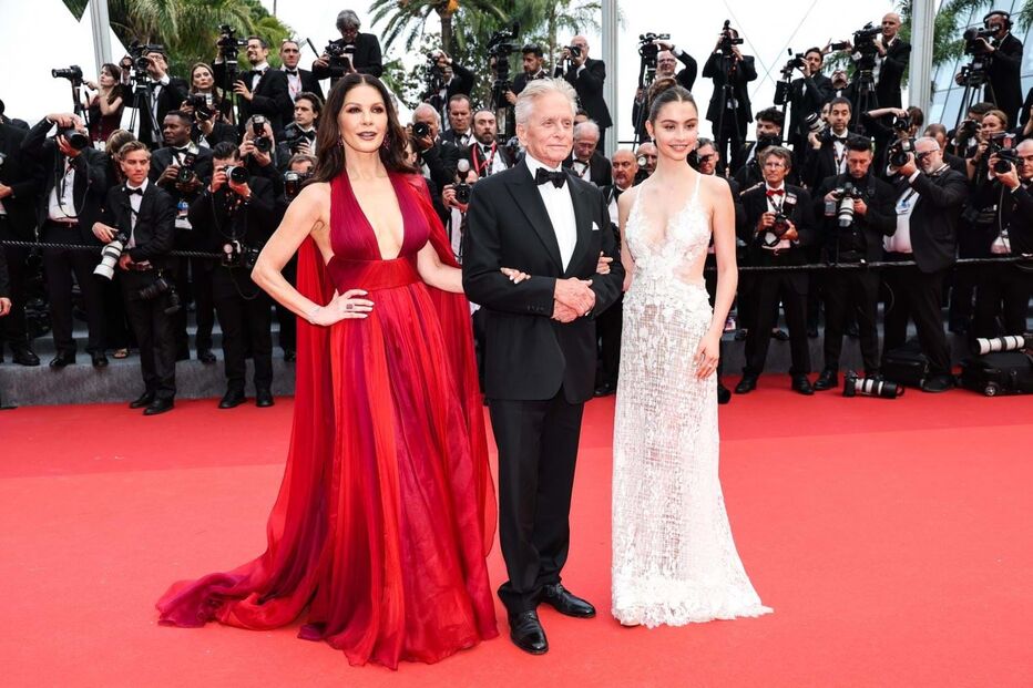 Michael Douglas, Ctherine Zeta-Jones e Carys Zeta Douglas
