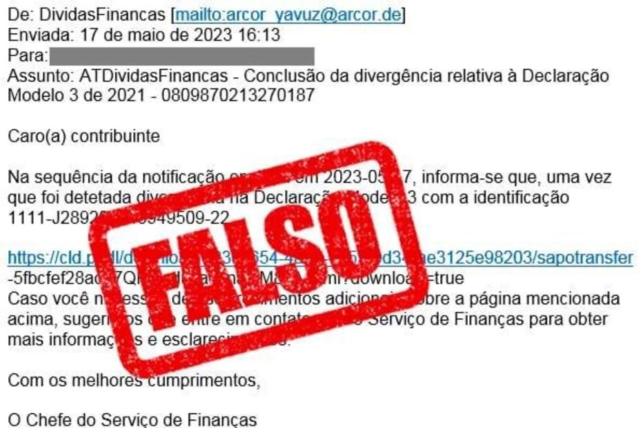 Fisco alerta para e-mail fraudulento 