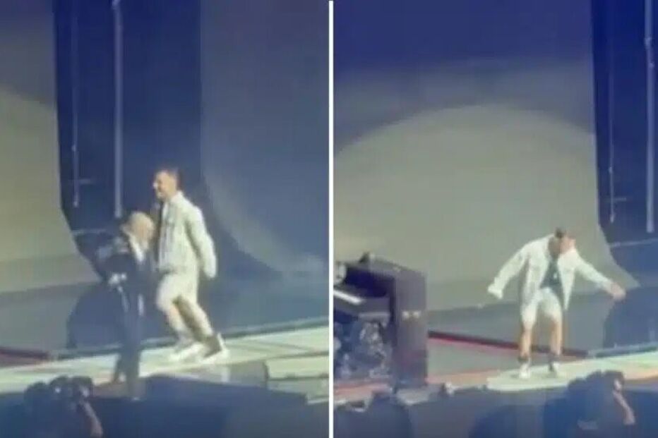 Melão caiu no palco