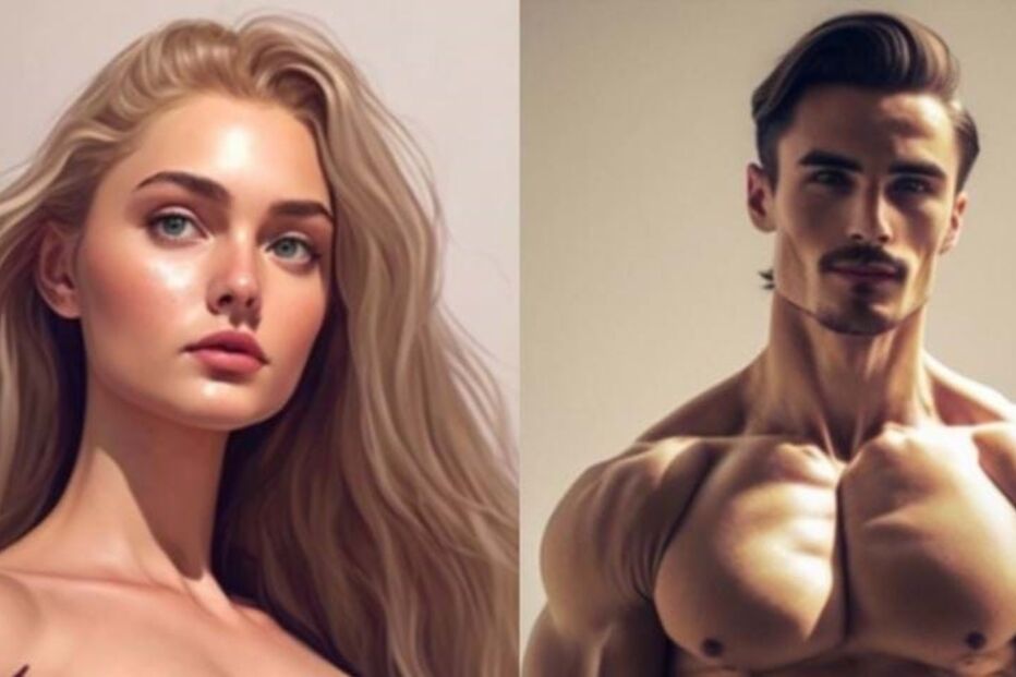 Imagens produzidas por IA- Homens e mulheres perfeitos	