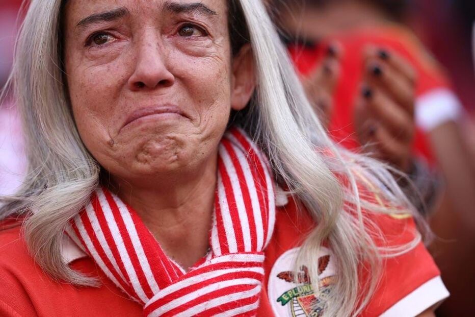 Adeptos do benfica no jogo da última jornada frente ao Santa Clara