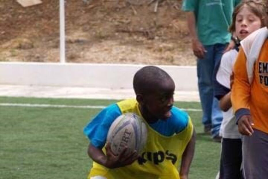 Toti Gomes em jogo de râguebi
