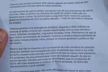 Papel deixado pelos The Tyre Extinguishers
