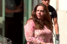 Rosa Grilo a sair do tribunal