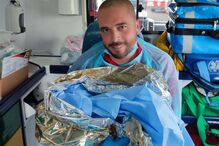 Nuno Ribeiro com o pequeno Emanuel ao colo