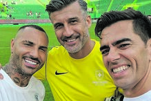 Ricardo Quaresma, futebolista, Nélson Pereira, ex-jogador de futebol, e Pedro Fernandes, apresentador 