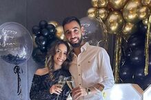 Bruno Fernandes com a mulher, Ana Pinho