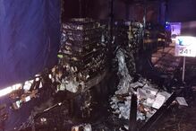 Incêndio destrói reboque e carga de camião em Albergaria-a-Velha