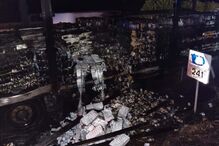 Incêndio destrói reboque e carga de camião em Albergaria-a-Velha