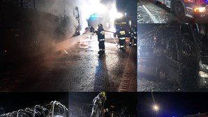 Autocarro com 64 alunos pega fogo na A4 em Vila Real