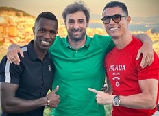 José Semedo, Miguel Paixão e Cristiano Ronaldo 