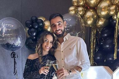 Bruno Fernandes com a mulher, Ana Pinho