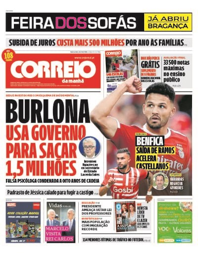 Capas Correio da Manhã de Junho de 2023