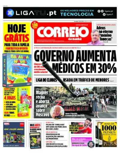 Capas Correio da Manhã de Junho de 2023