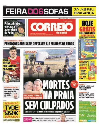 Capas Correio da Manhã de Junho de 2023