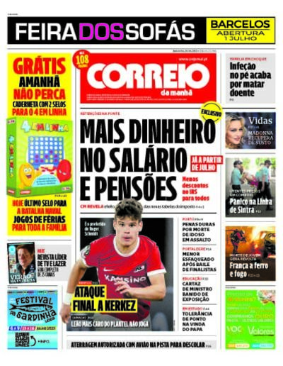 Capa de sexta-feira, 30 de junho de 2023