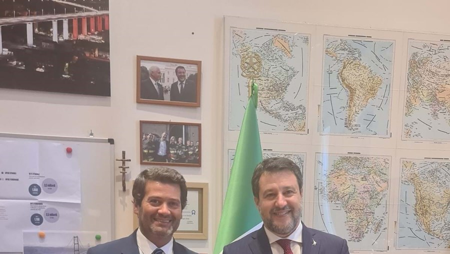 André Ventura em Roma com vice primeiro-ministro, Matteo Salvini
