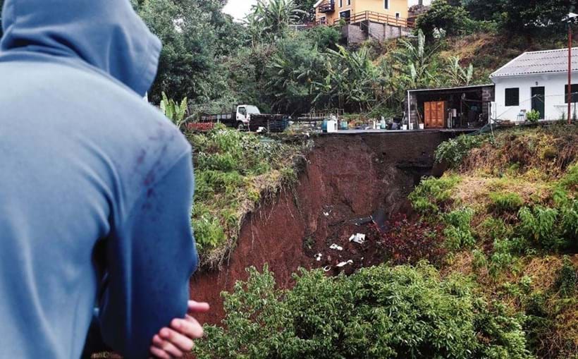 Deslizamento de terras em Santo António, na Madeira 