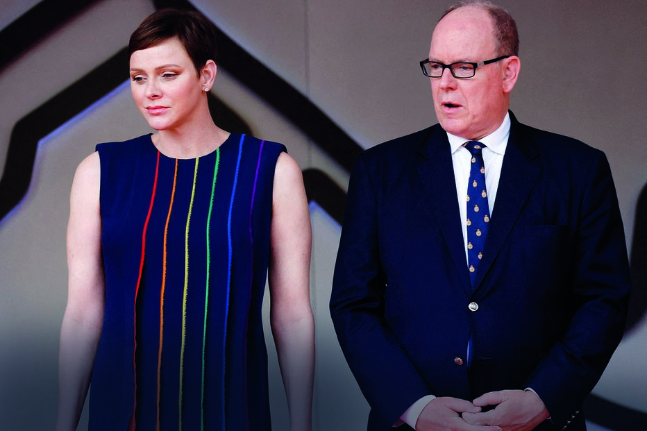 Charlene com do marido, Alberto II, no Grande Prémio de F1 do Mónaco