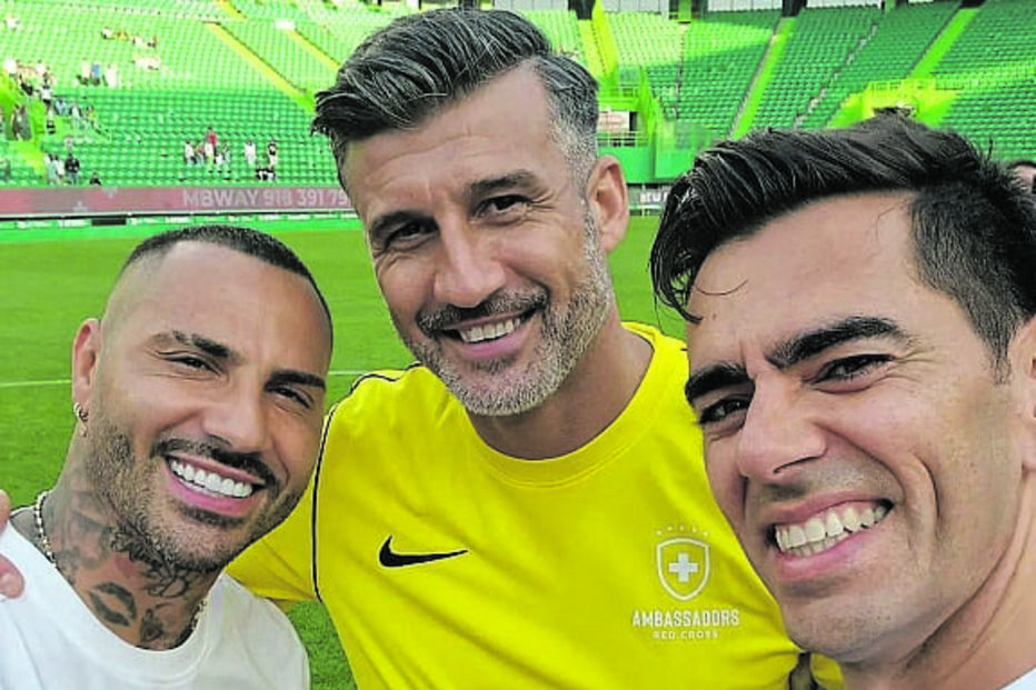 Ricardo Quaresma, futebolista, Nélson Pereira, ex-jogador de futebol, e Pedro Fernandes, apresentador 