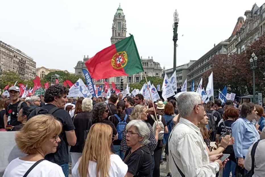manifestação, Porto, professores