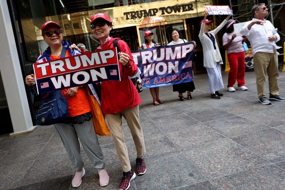 Apoiantes de Trump em Miami