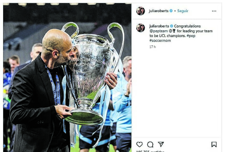 Publicação da atriz no Instagram