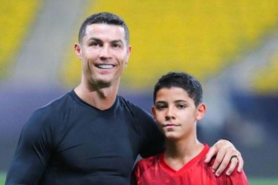 Cristiano Ronaldo com o filho mais velho Cristianinho